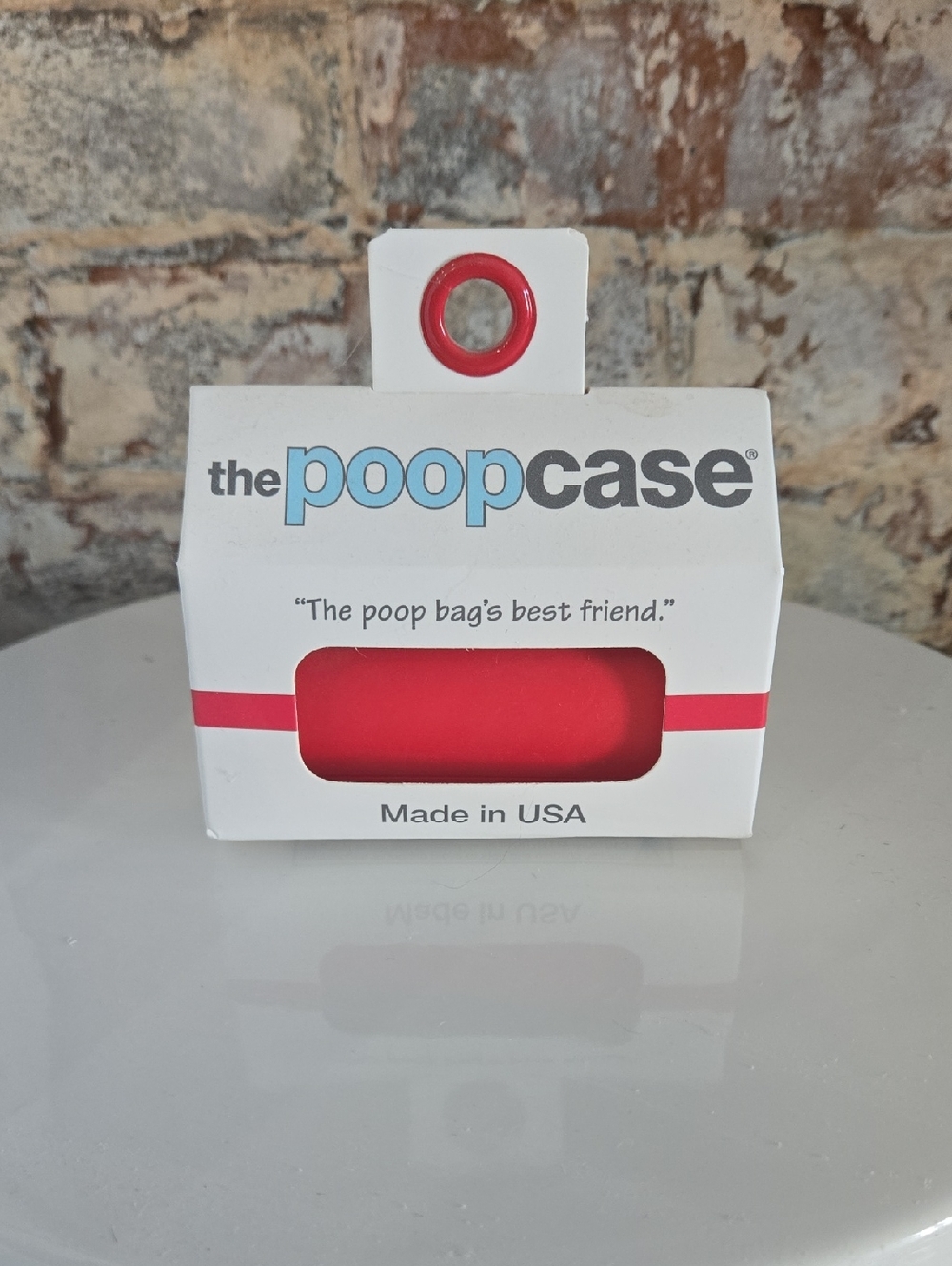 the poopcase Red Dog Poop Bag Holder